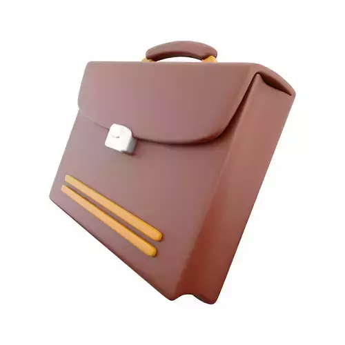 3d Business briefcase cartoon icon