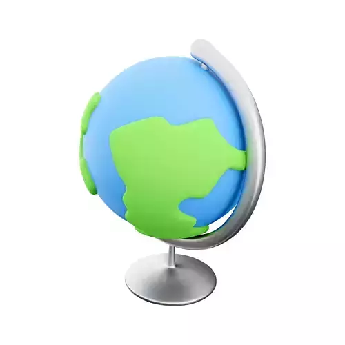 3d  Earth globe cartoon icon