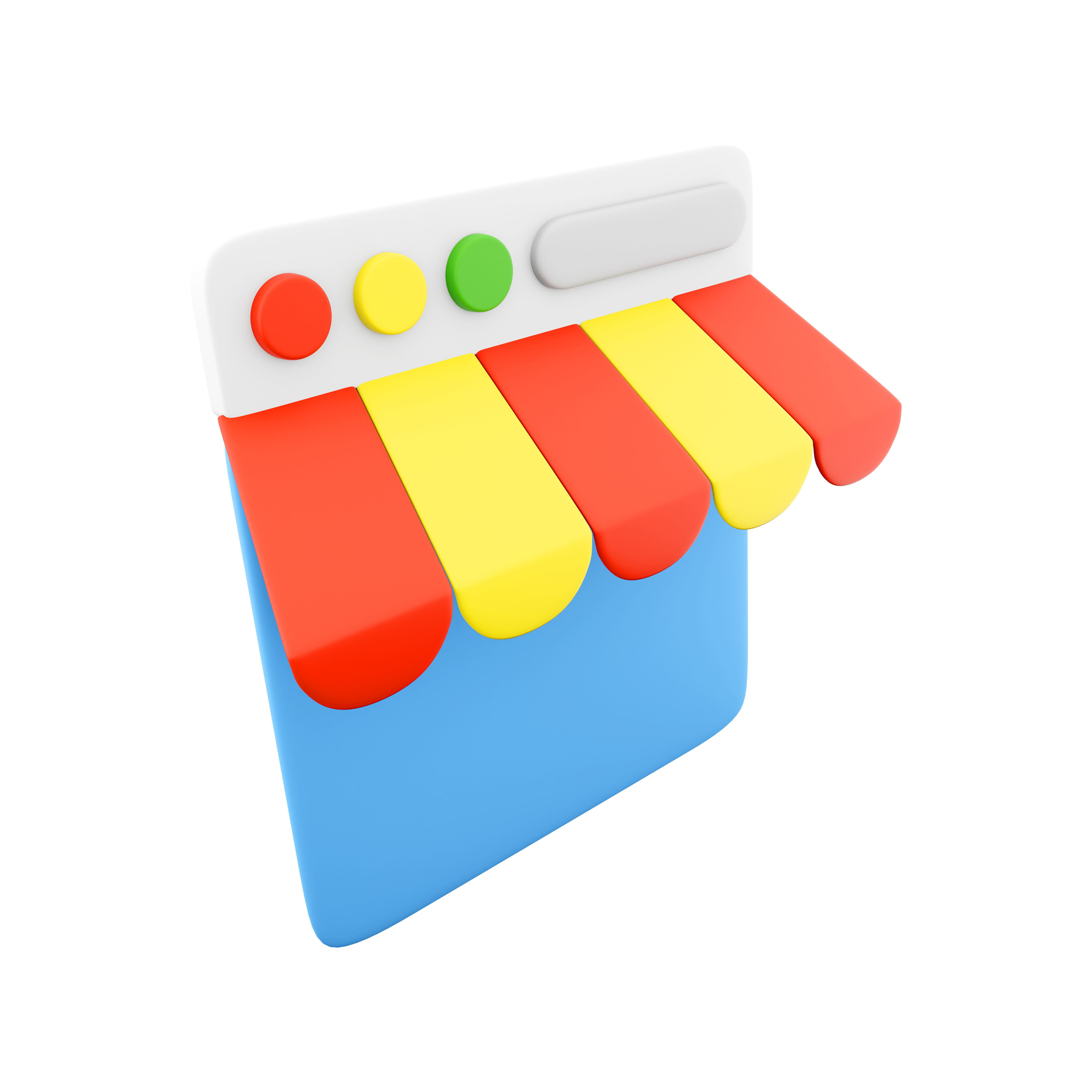 3d Online shopping cartoon icon 3D model_4