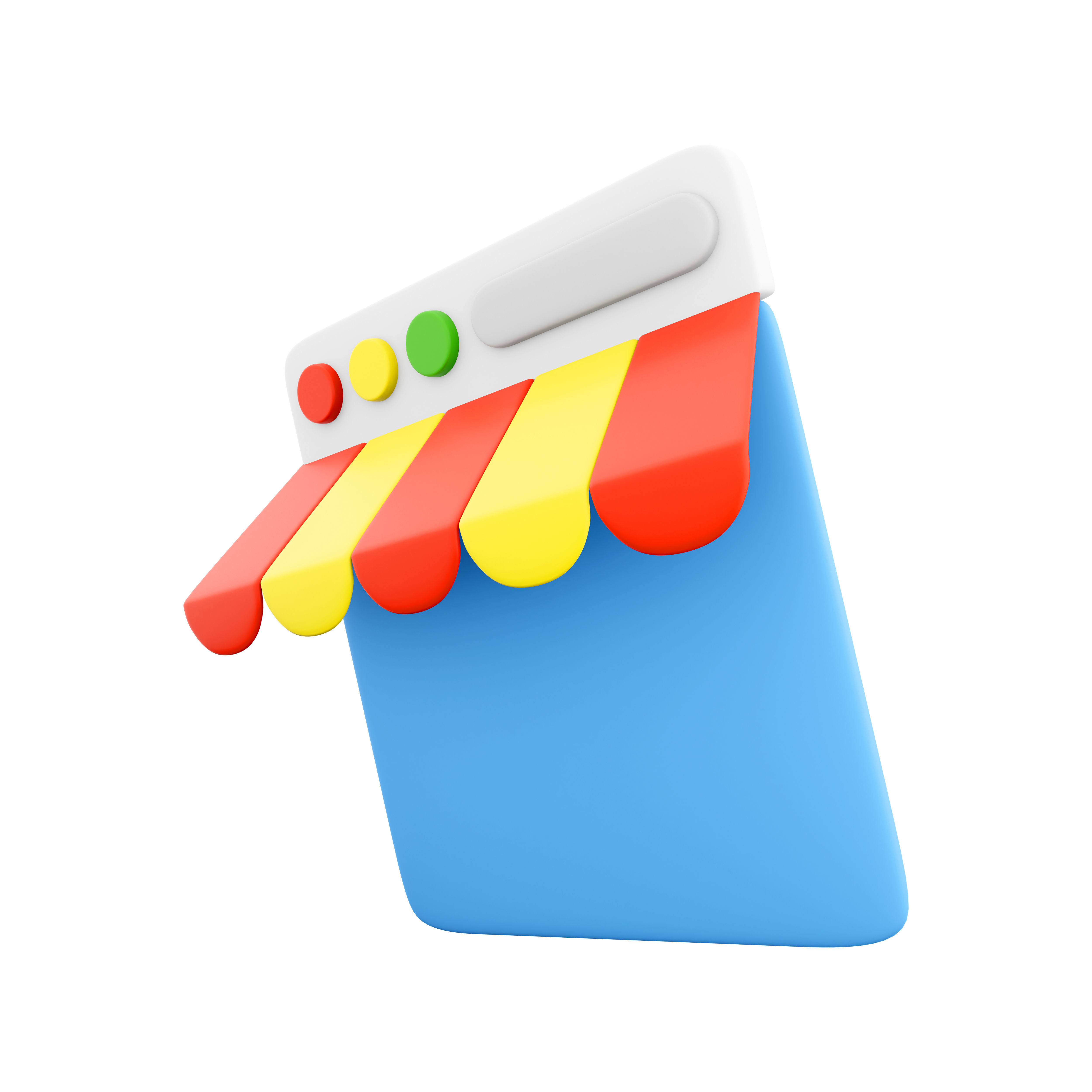 3d Online shopping cartoon icon 3D model_5