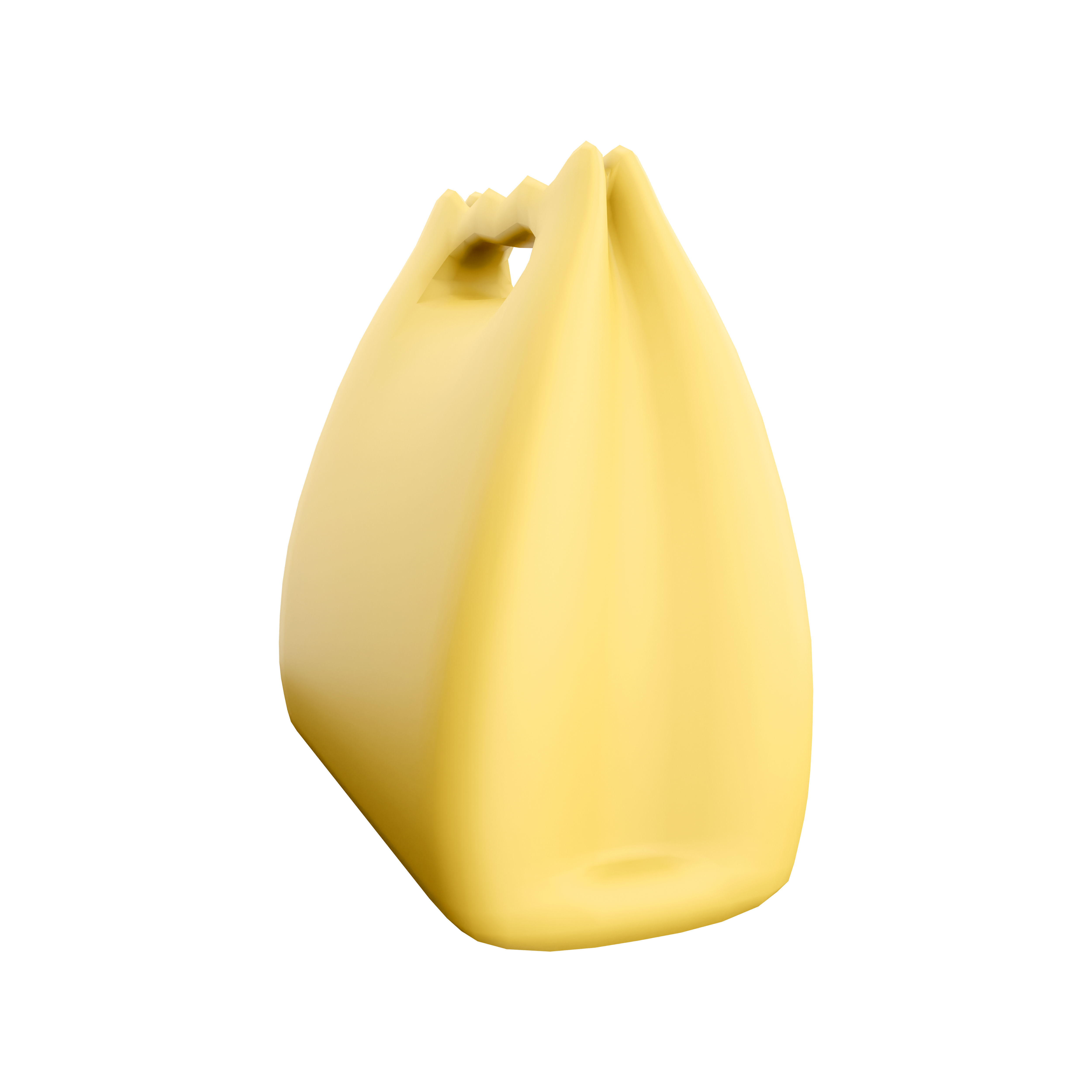 13d brown paper bag cartoon icon 3D model_4