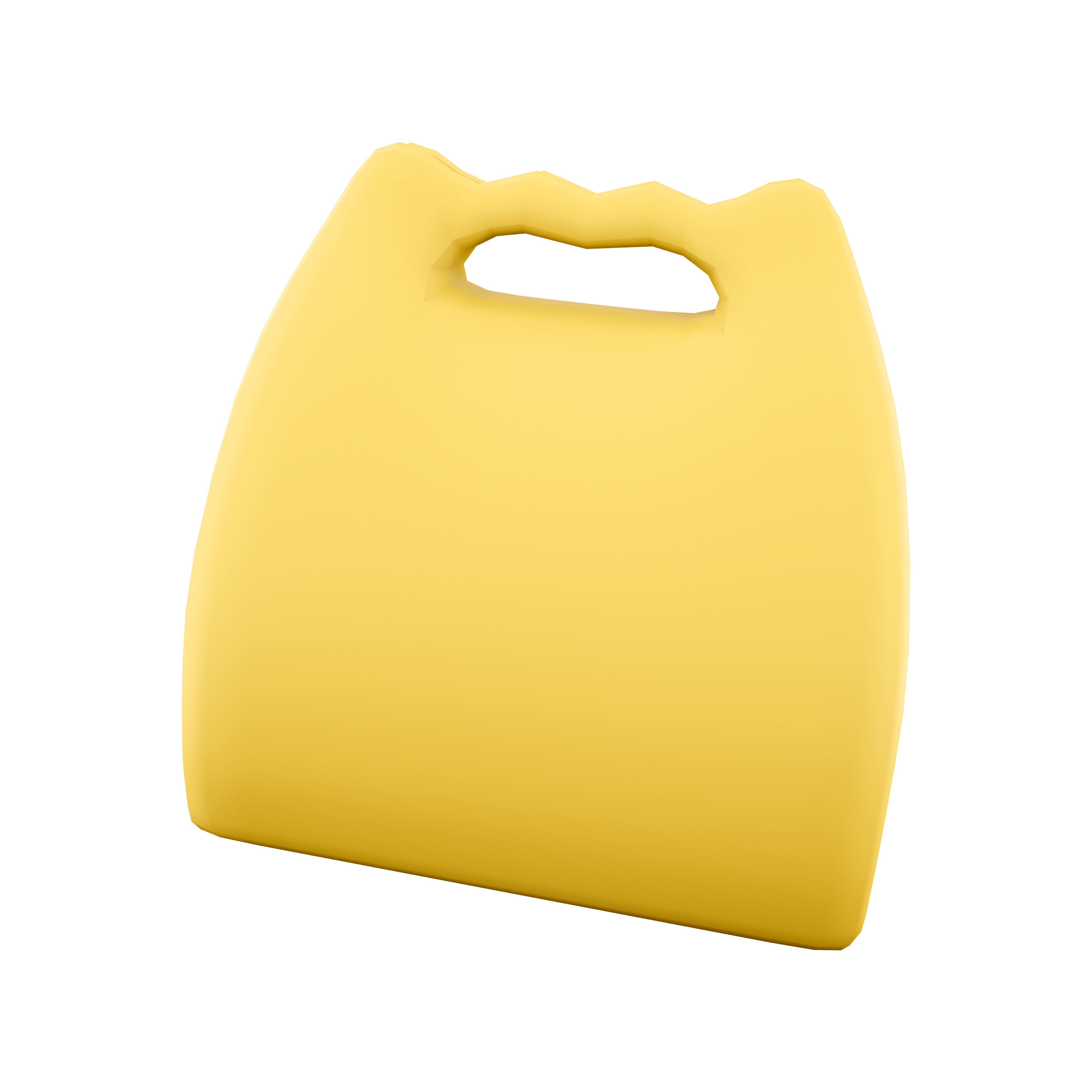 13d brown paper bag cartoon icon 3D model_2