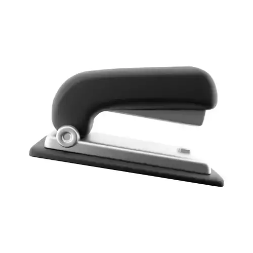3d mechanical office paper stapler icon