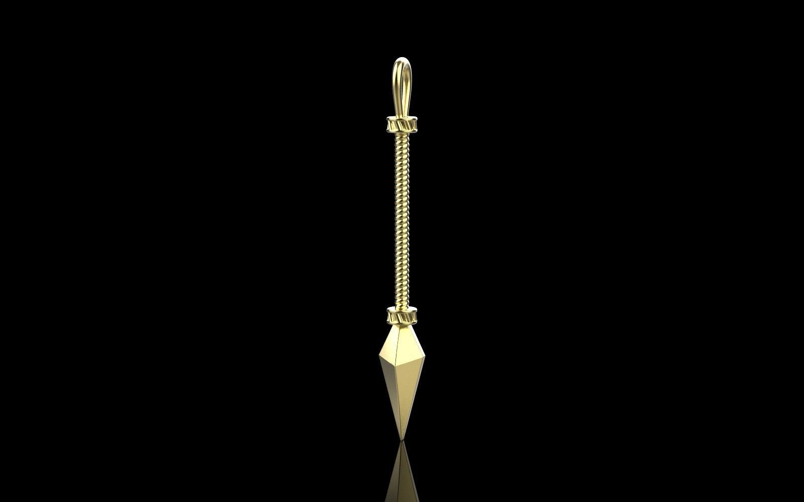 Spear pendant model 363 3D print model_16