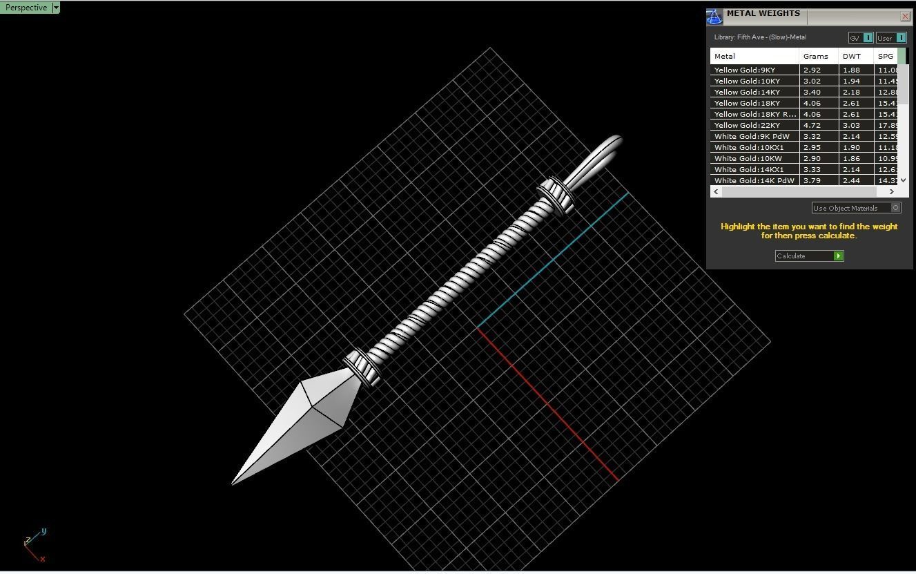 Spear pendant model 363 3D print model_4