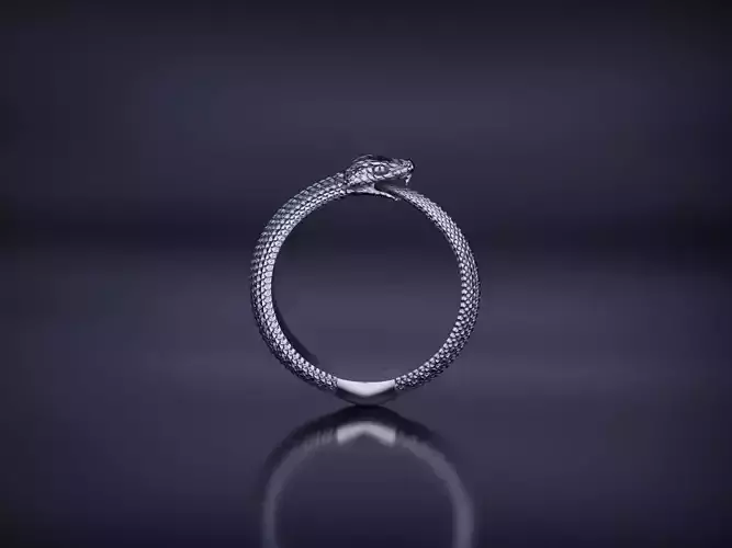 Snake Ring Pendant Ouroboros Faceted