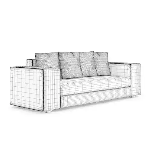 Dark Grey Sofa 3D model