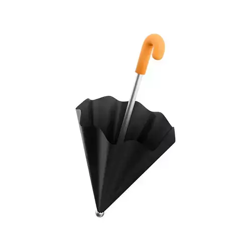 3d   black umbrella cartoon icon