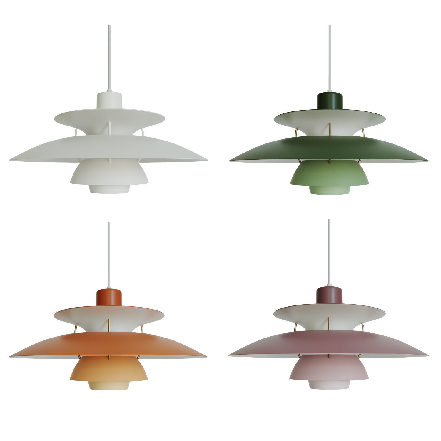 Pendant Lamp Louis Poulsen PH5 3D model_1