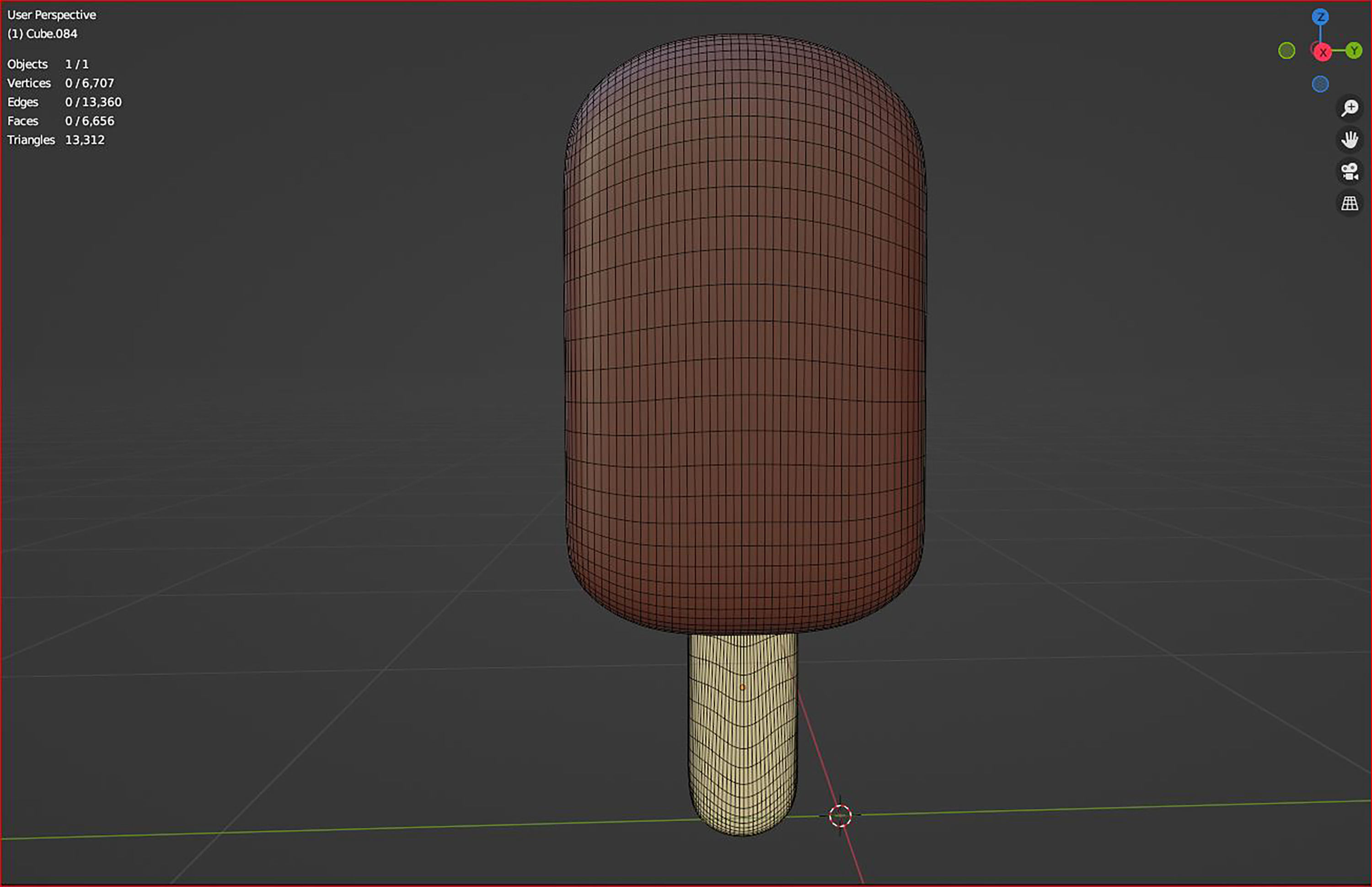 3d r stick ice cream chocolate 3D model_6