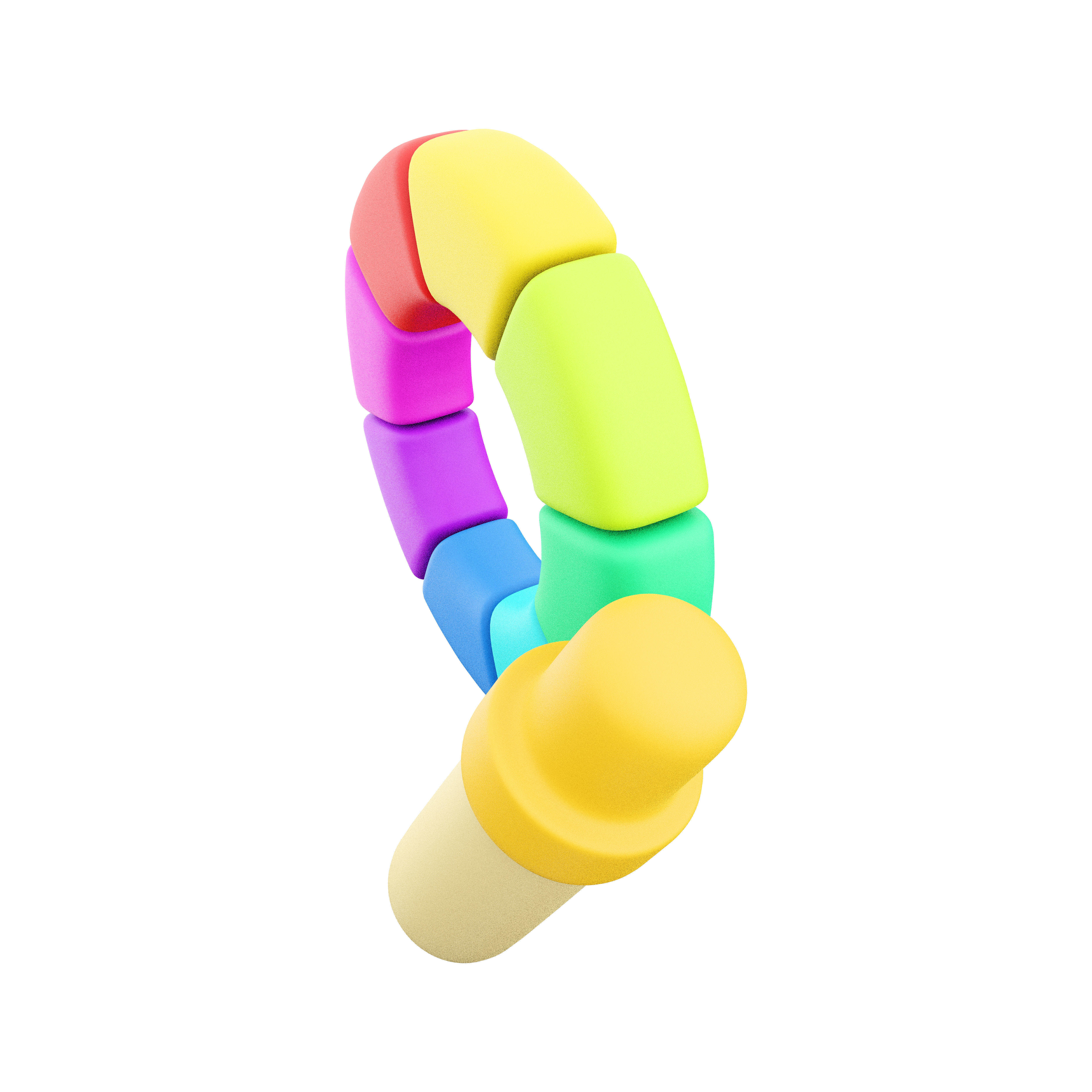 3d colorful swimming pool ring 3D model_4