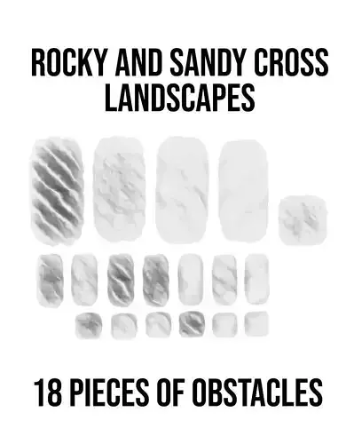 Rocky and Sandy Cross Landscapes 3D print model