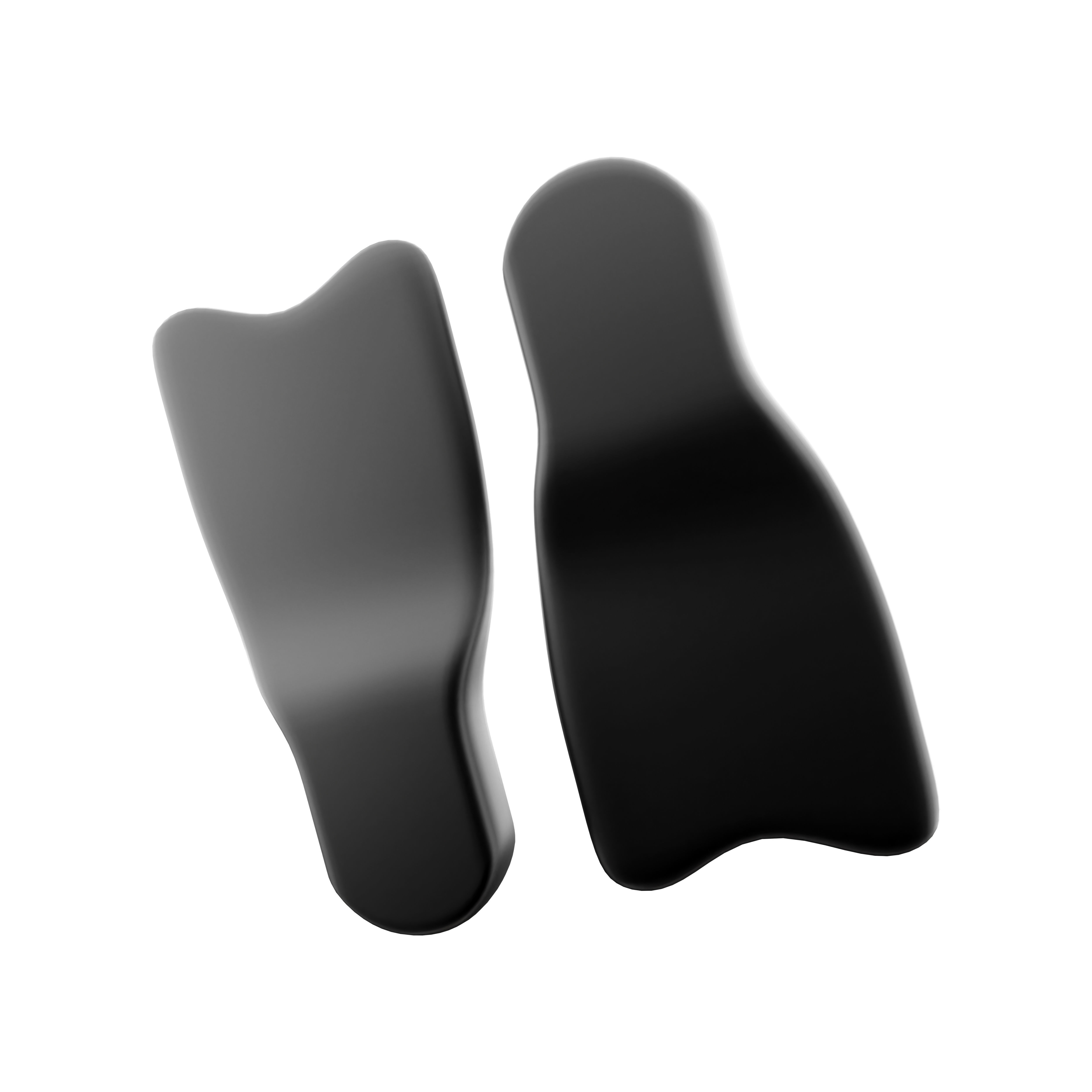 3d  yellow and black flippers cartoon icon 3D model_2