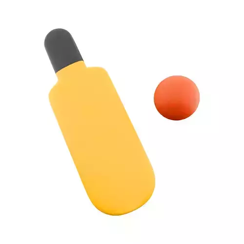 3d cricket ball on white background