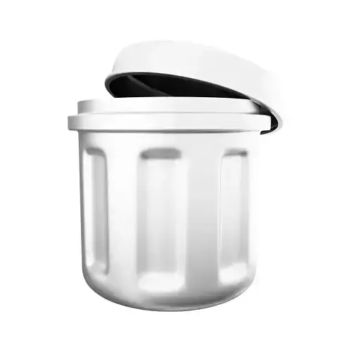 3d  rubbish bin cartoon icon