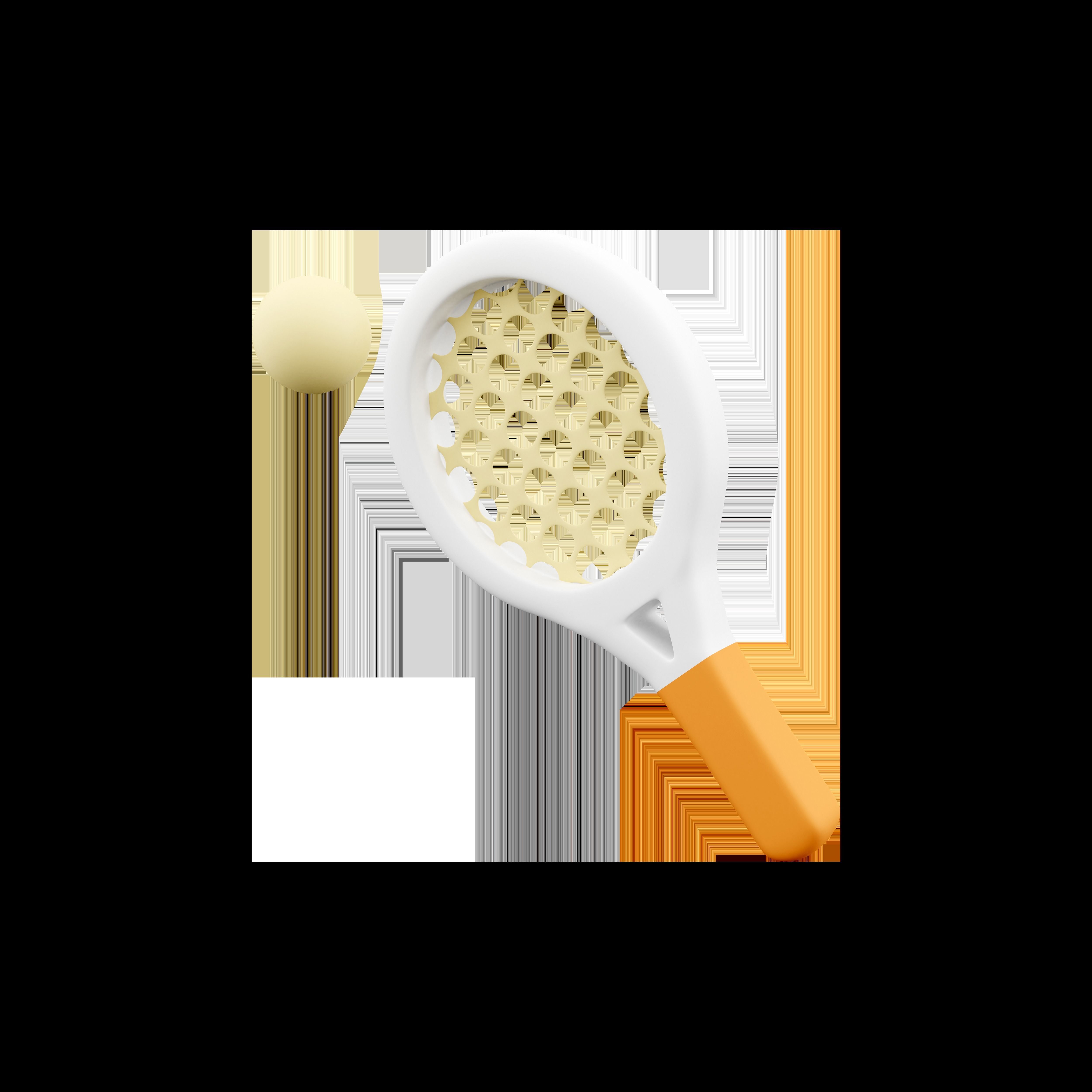 3d  tennis racket and ball 3D model_1