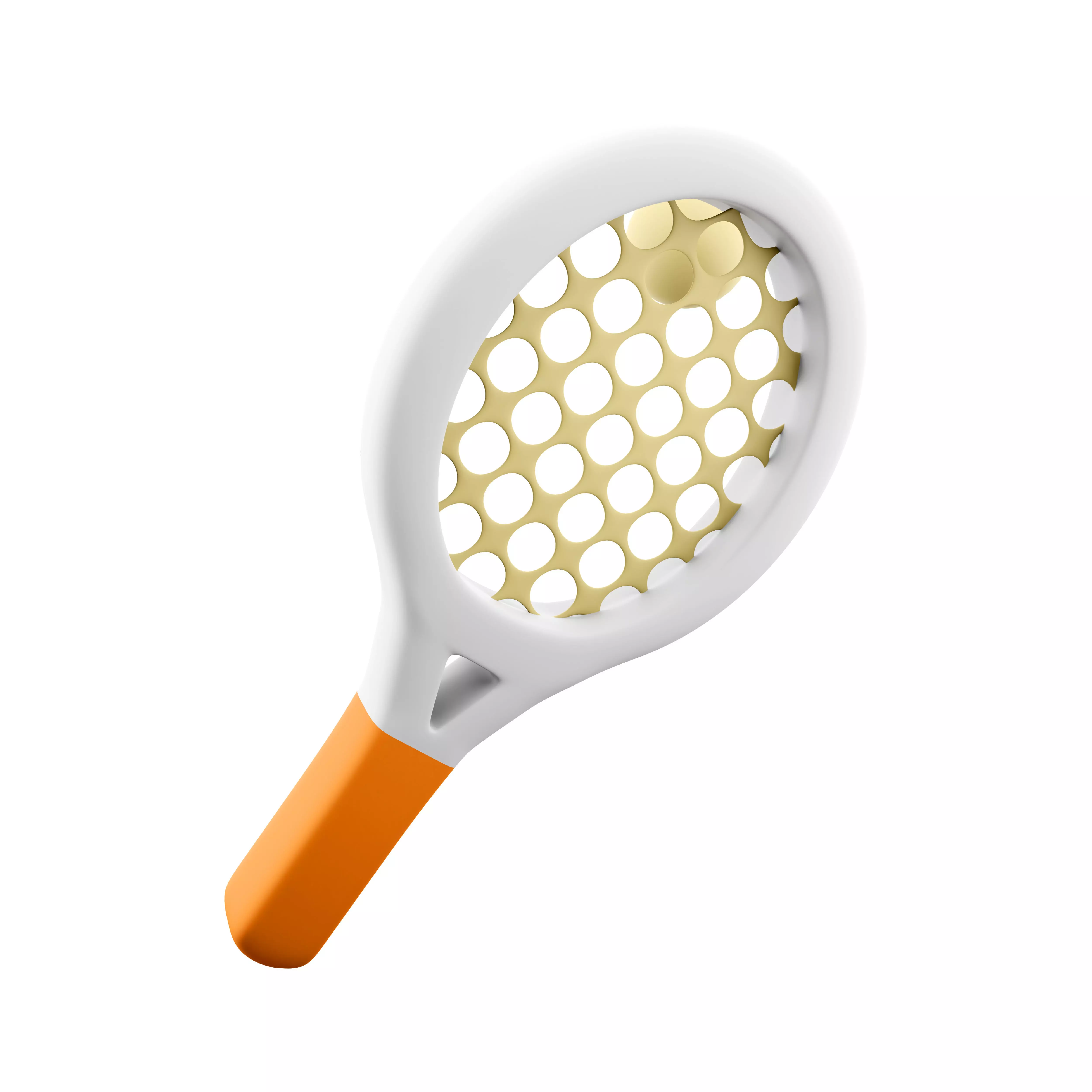 3d  tennis racket and ball 3D model_0