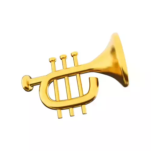 3d  saxophone on a white background