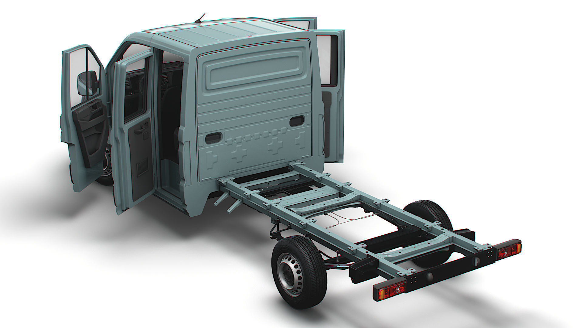 MAN TGE Chassis DoubleCab L2 HQInterior 2023 3D model_3
