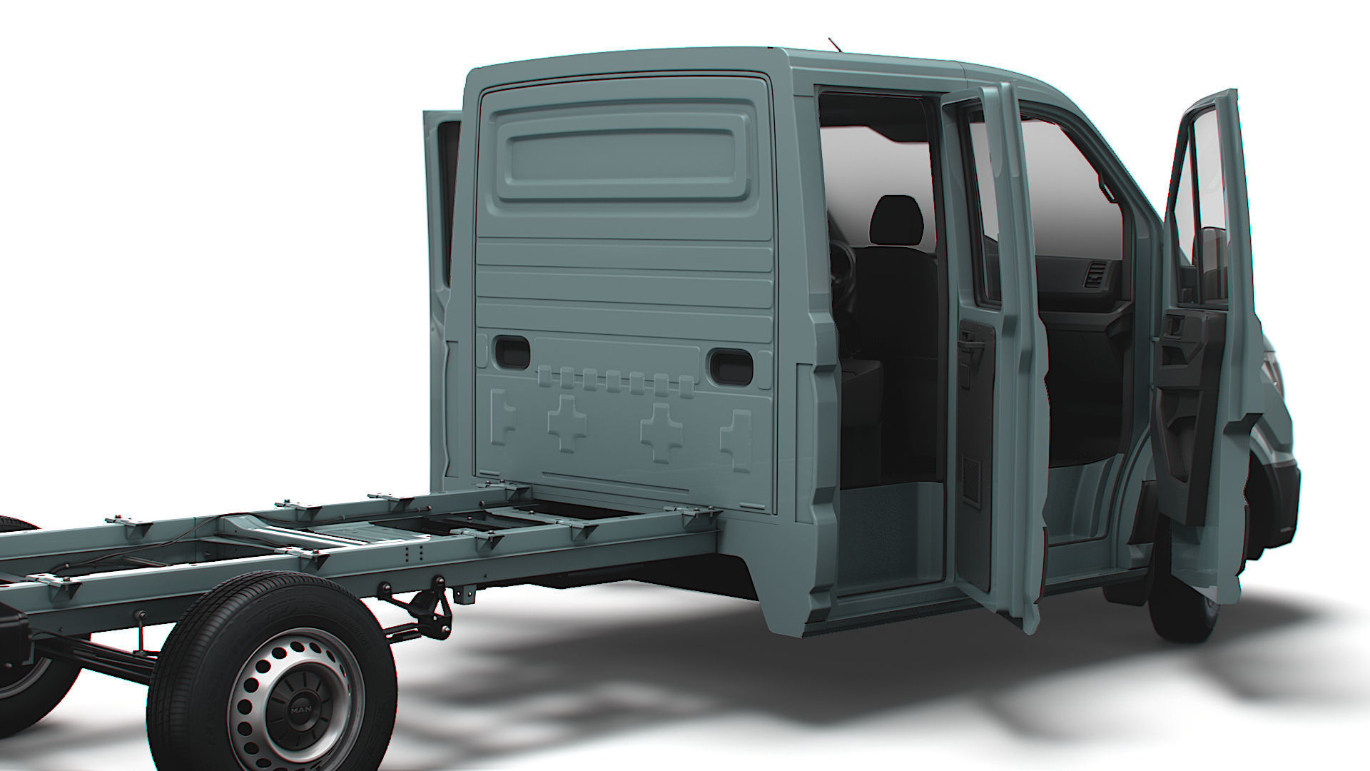 MAN TGE Chassis DoubleCab L2 HQInterior 2023 3D model_11