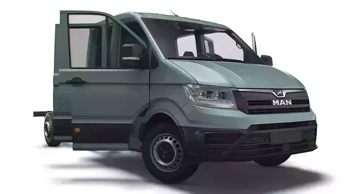 MAN TGE Chassis DoubleCab L2 HQInterior 2023 3D model