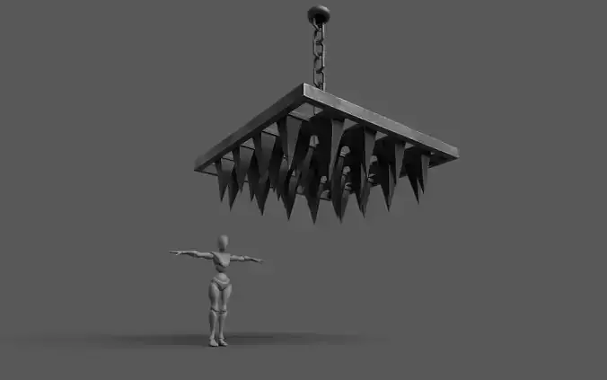SpikedWall Low-poly 3D model