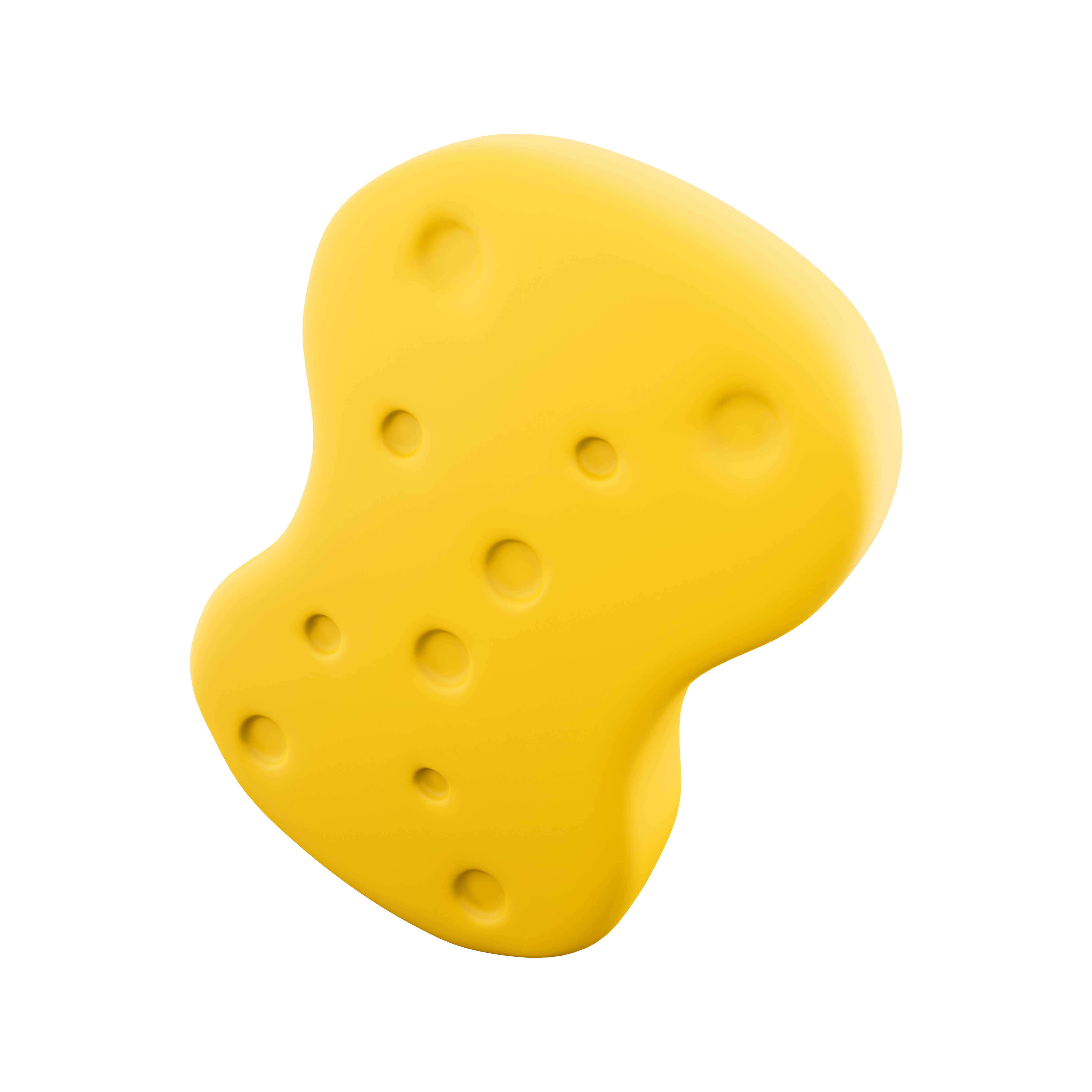 3d sponge cartoon icon 3D model_2