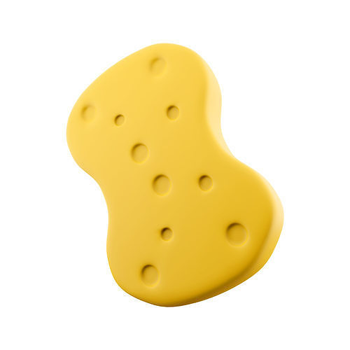 3d sponge cartoon icon 3D model