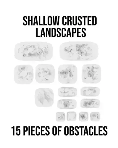 Shallow Crusted Landscapes 3D print model