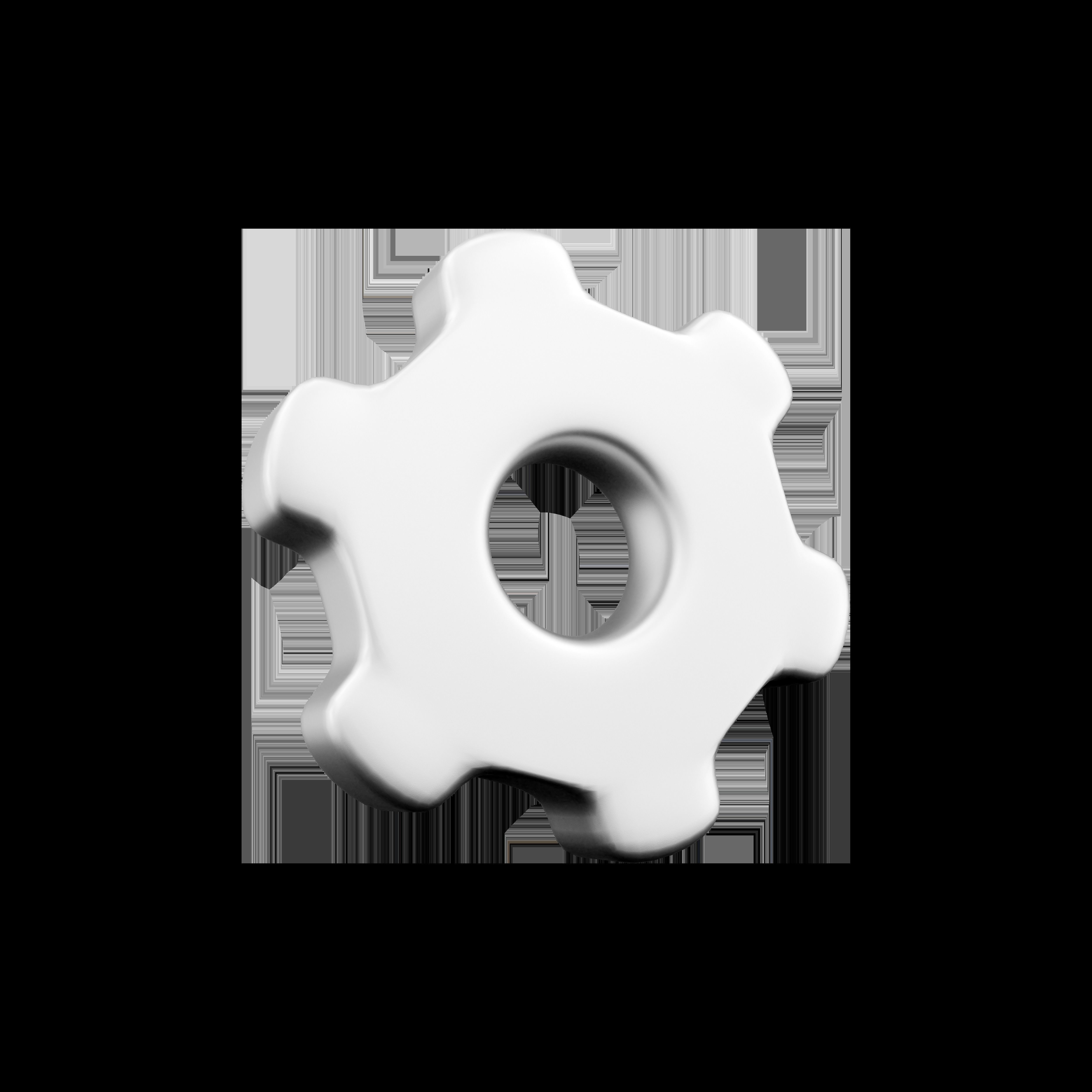 3D gear icon 3D model_1