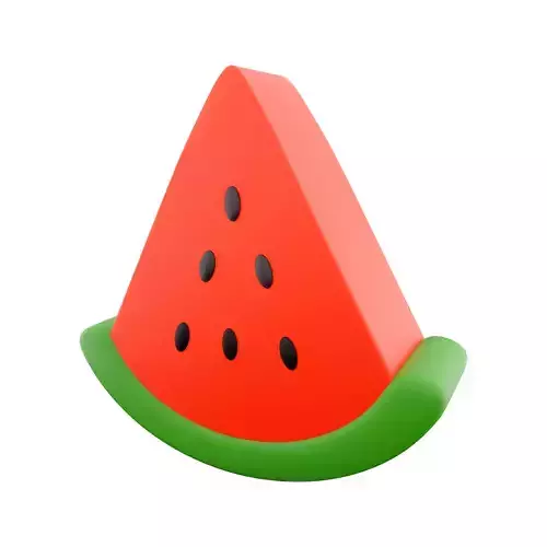 3d  watermelon cartoon icon