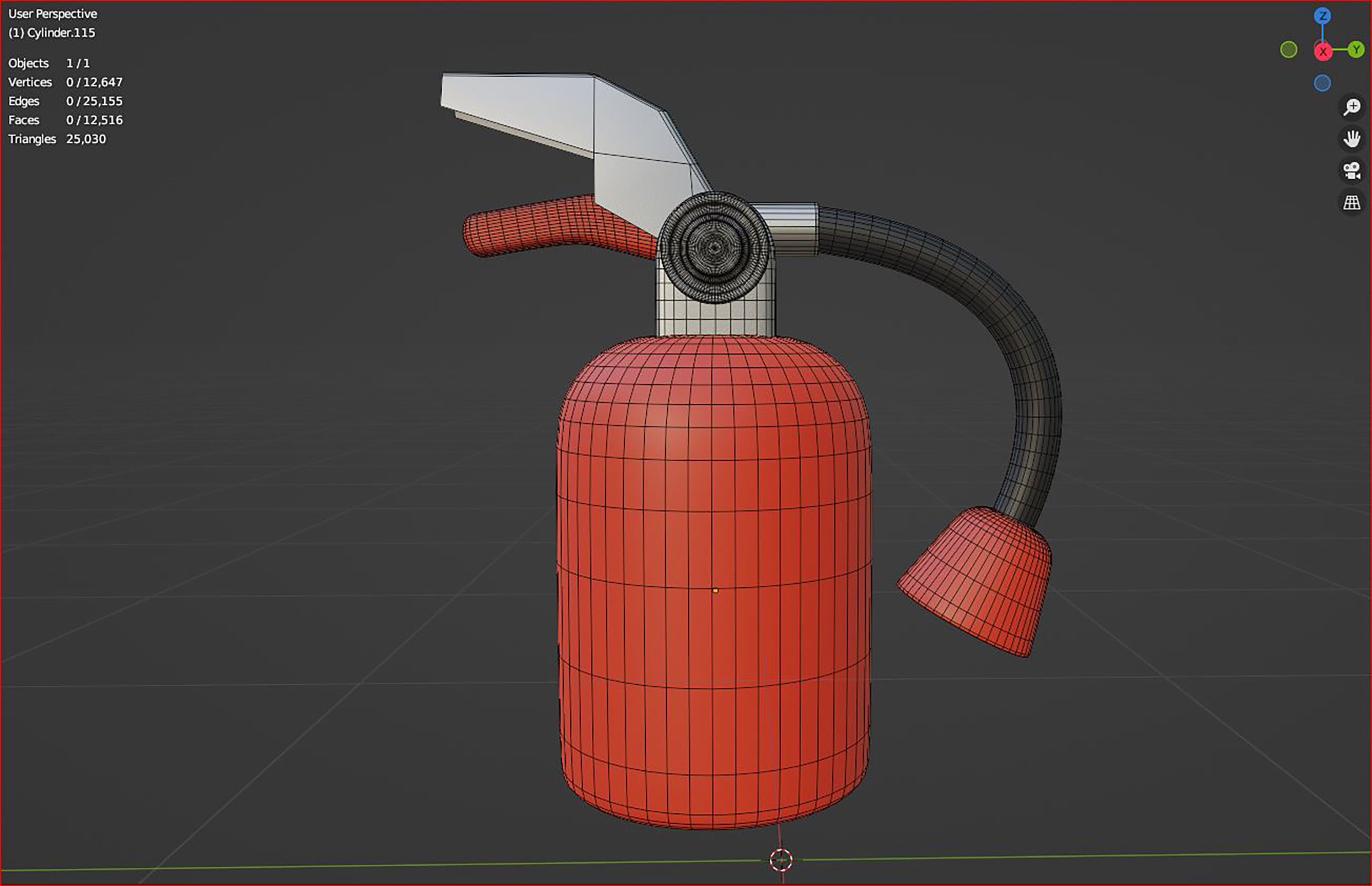 3d ire extinguisher icon 3D model_6