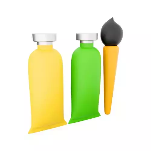 3d  paint tubes illustration