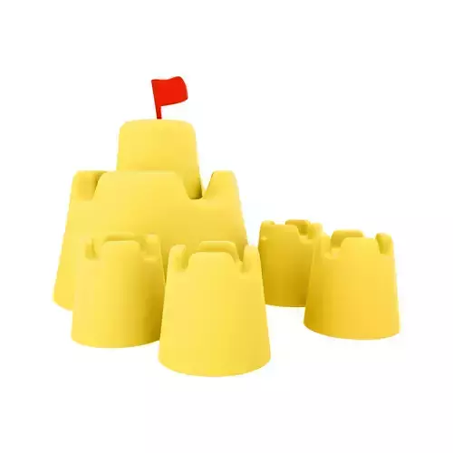 3d illustration of a beach sand tower 3D model