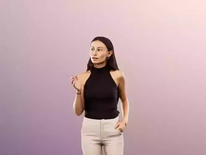 Sada 13701 - Walking Young Woman Talking