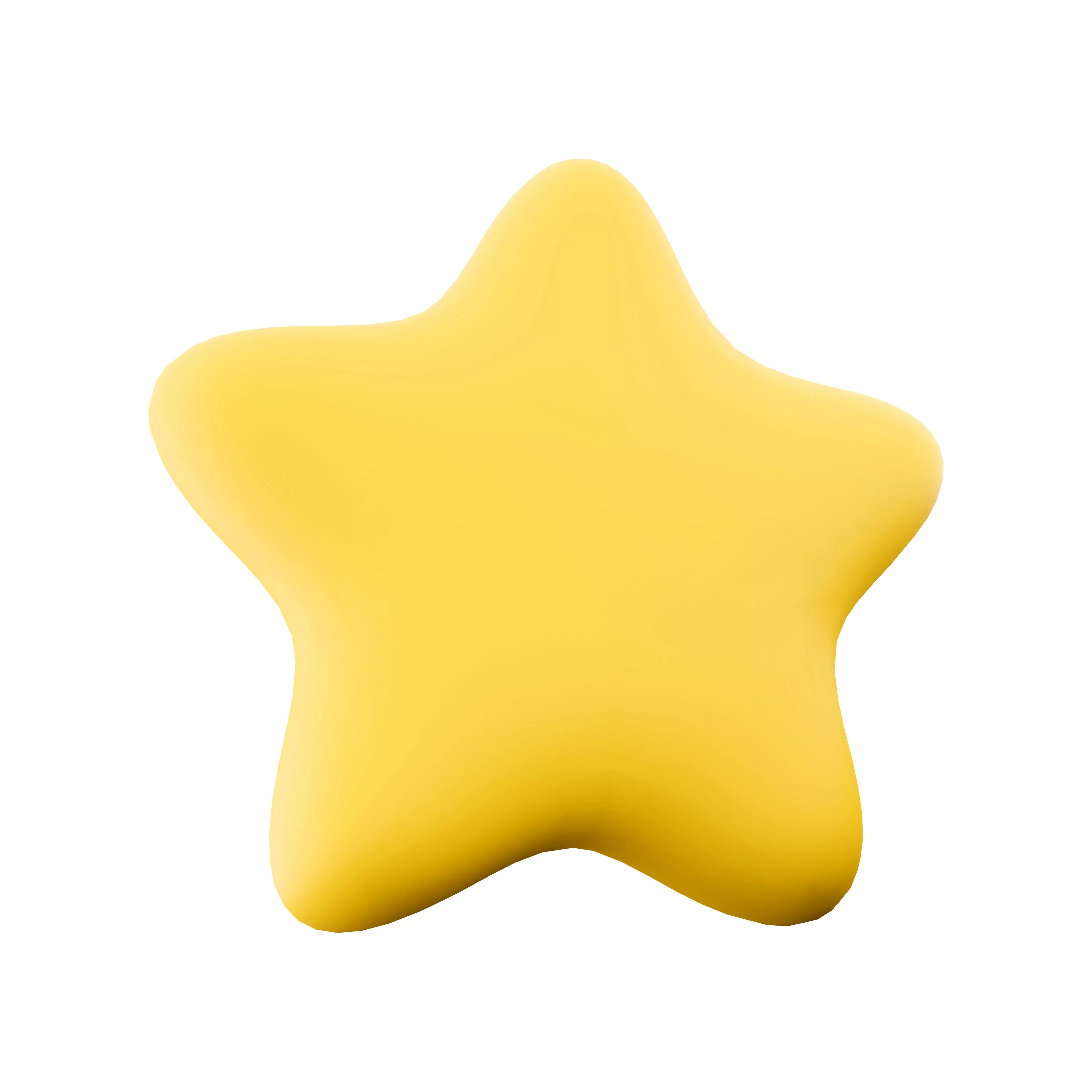 3d star cartoon icon 3D model