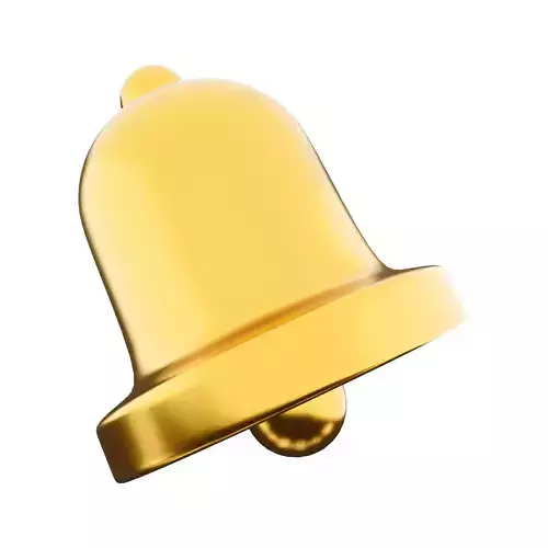 3d  bell cartoon icon