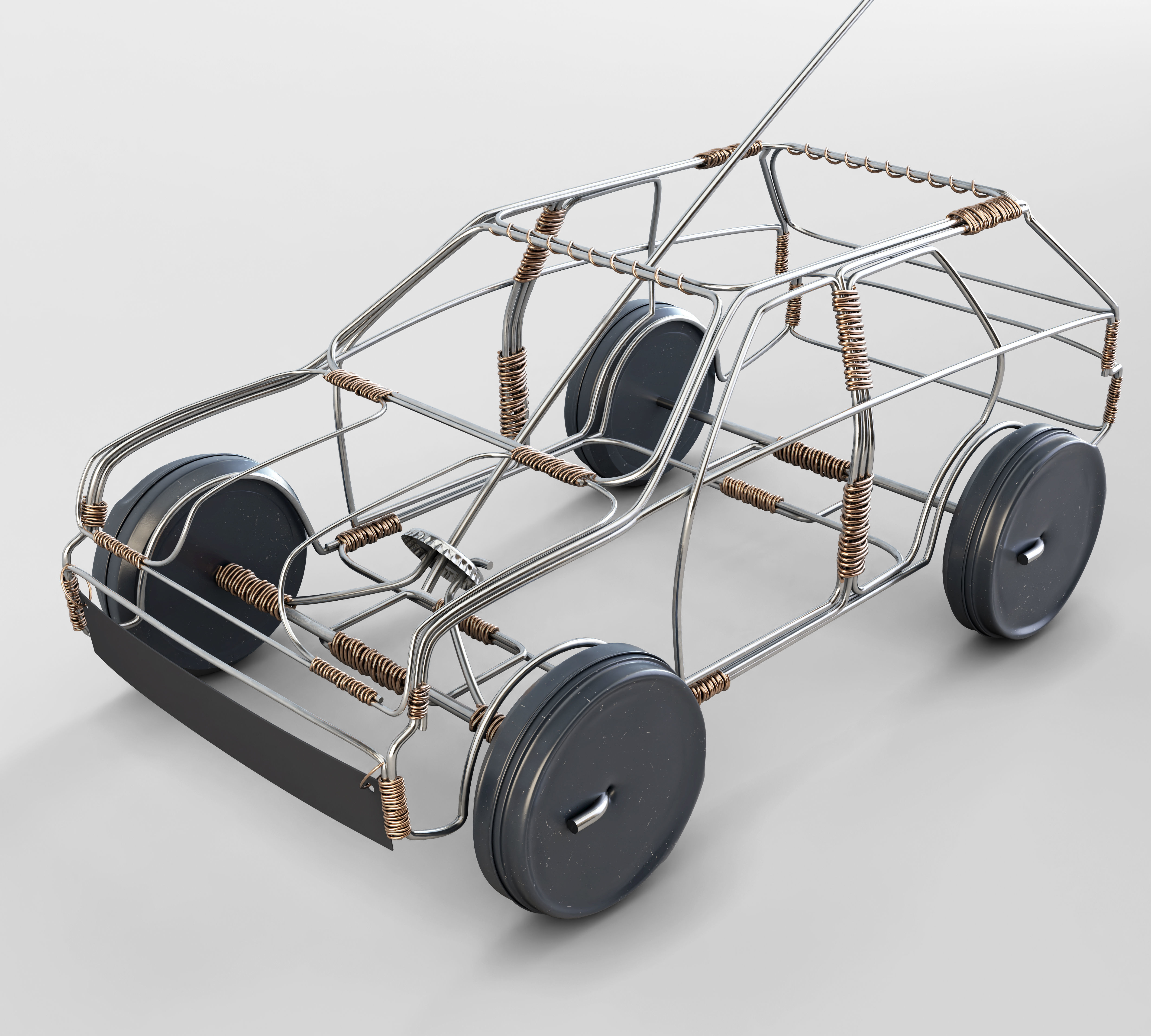 Wire Car Design Wire Toy Car Concept 3D model | CGTrader