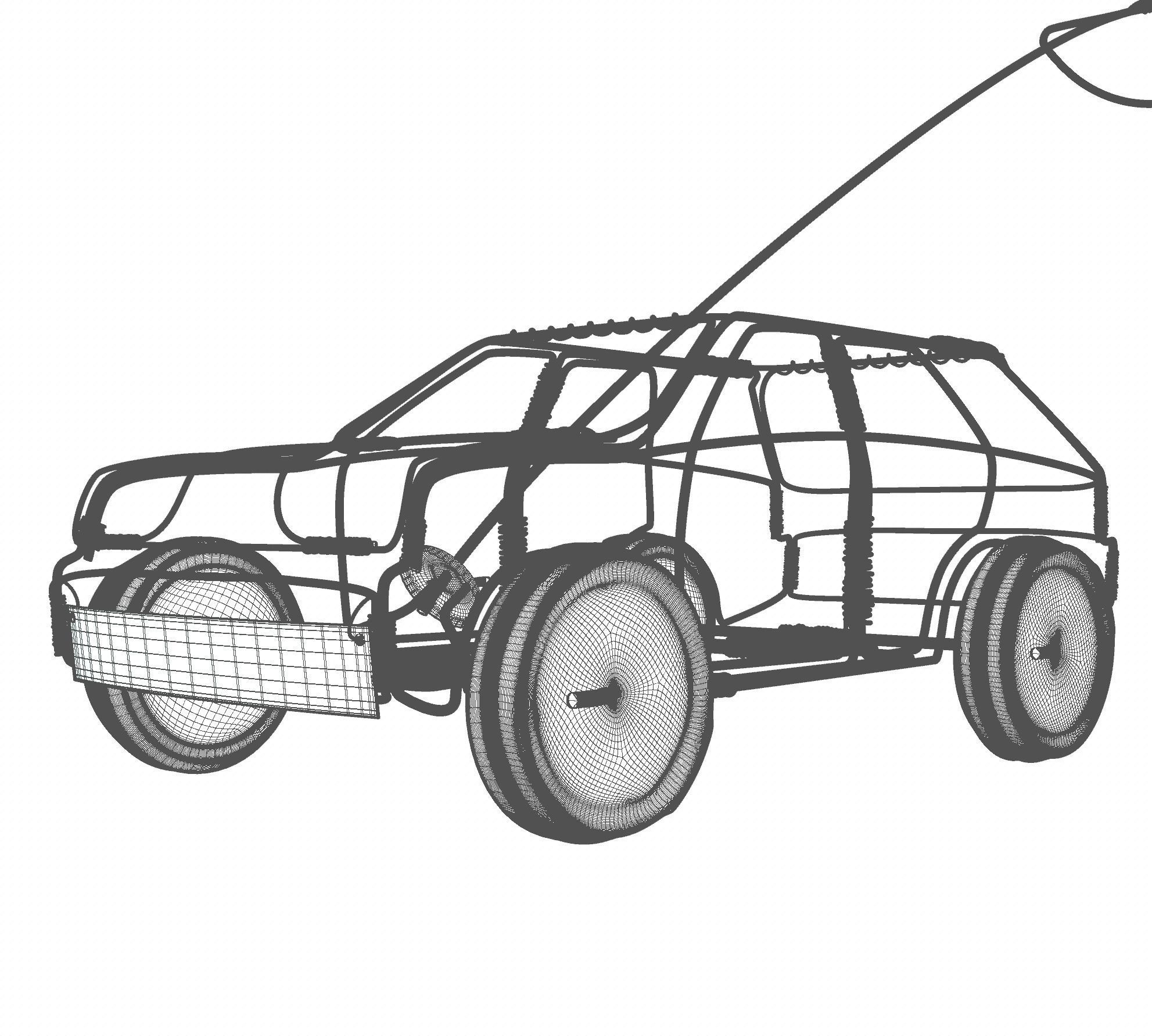 Wire Toy Car Concept 3D model | CGTrader