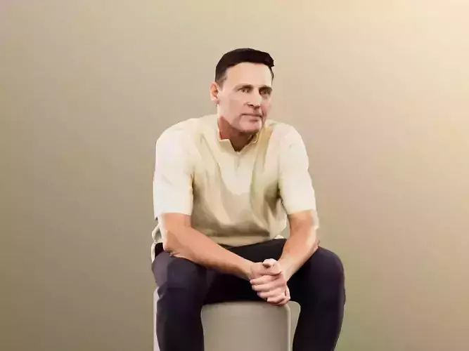 Ruben 13669 - Sitting Casual Man Low-poly 3D model