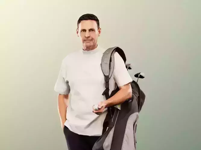 Ruben 13667 - Walking Golf Player With golf Bag