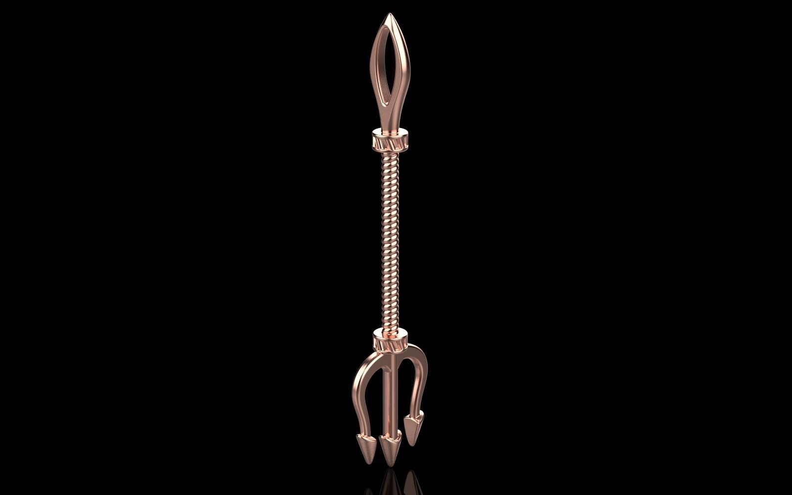 trident pendant model 364 3D print model_24