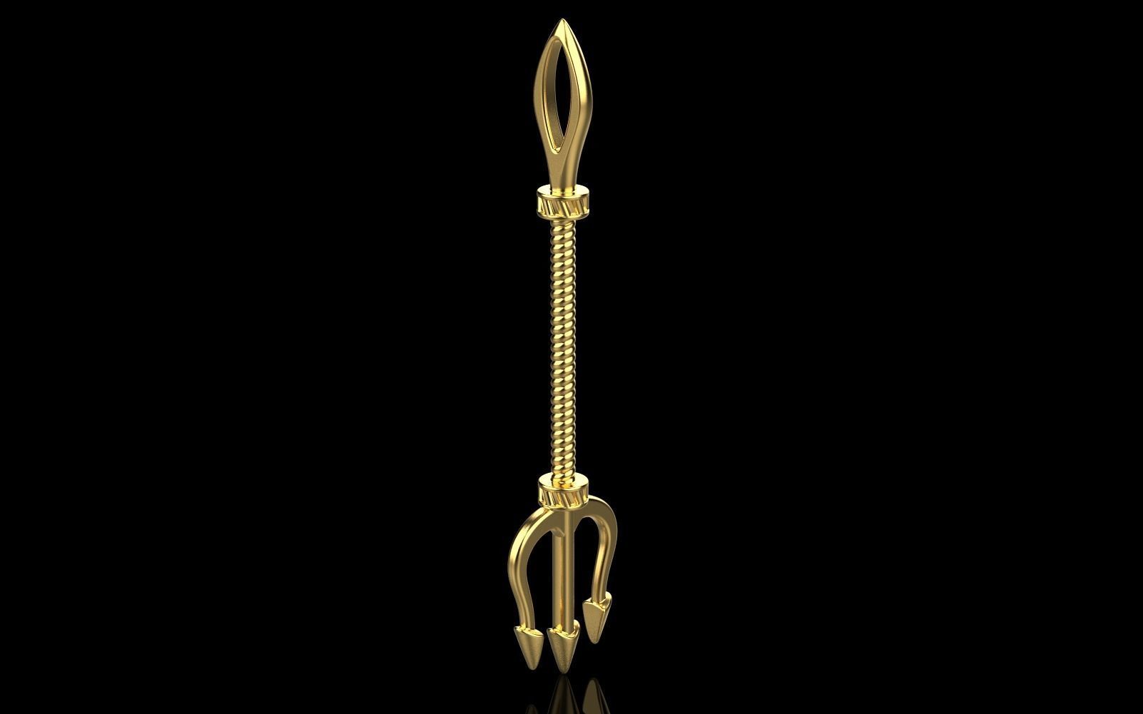 trident pendant model 364 3D print model_1