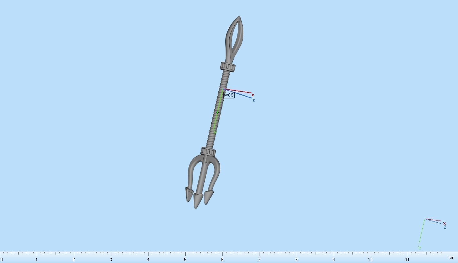 trident pendant model 364 3D print model_8