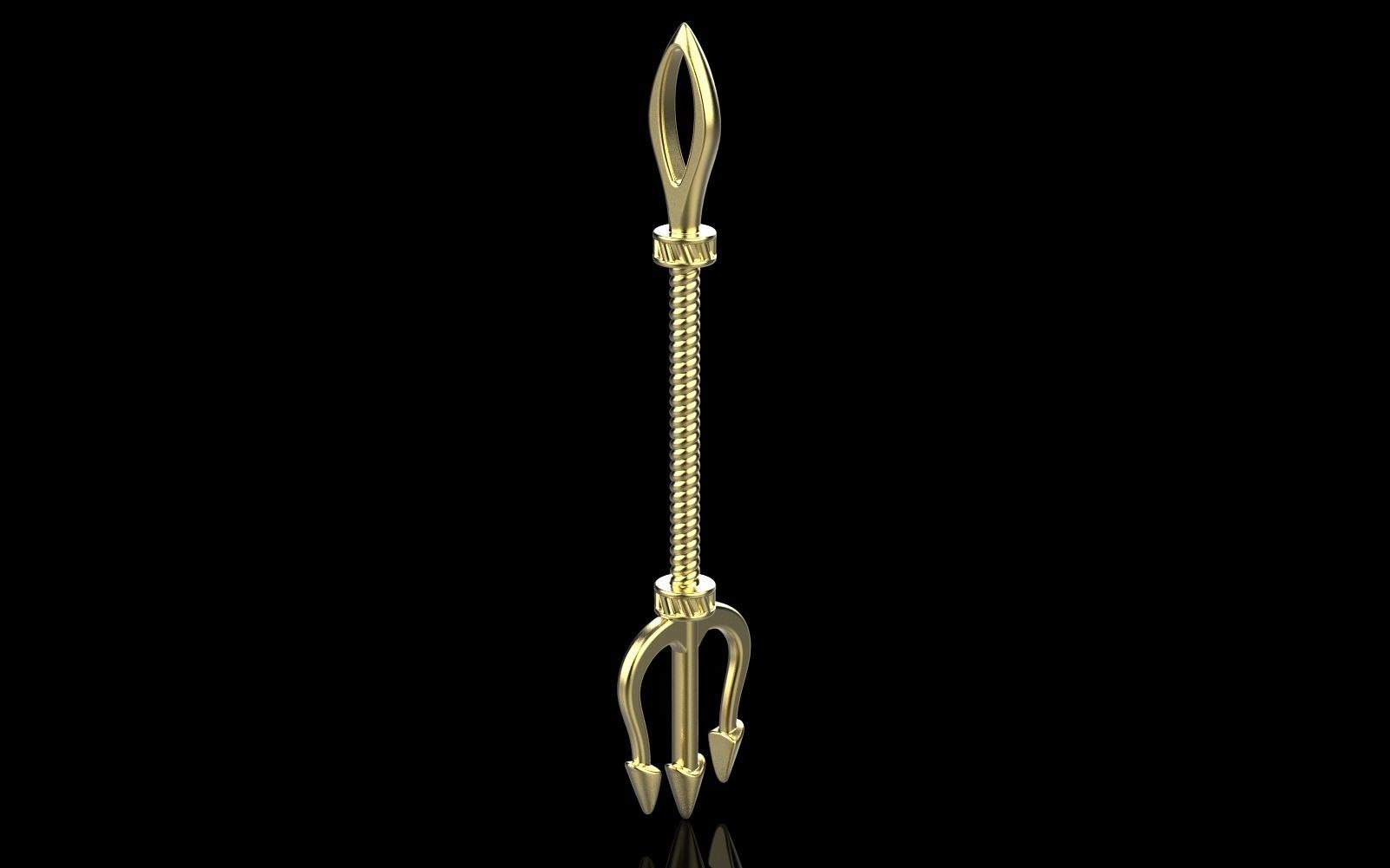 trident pendant model 364 3D print model_22