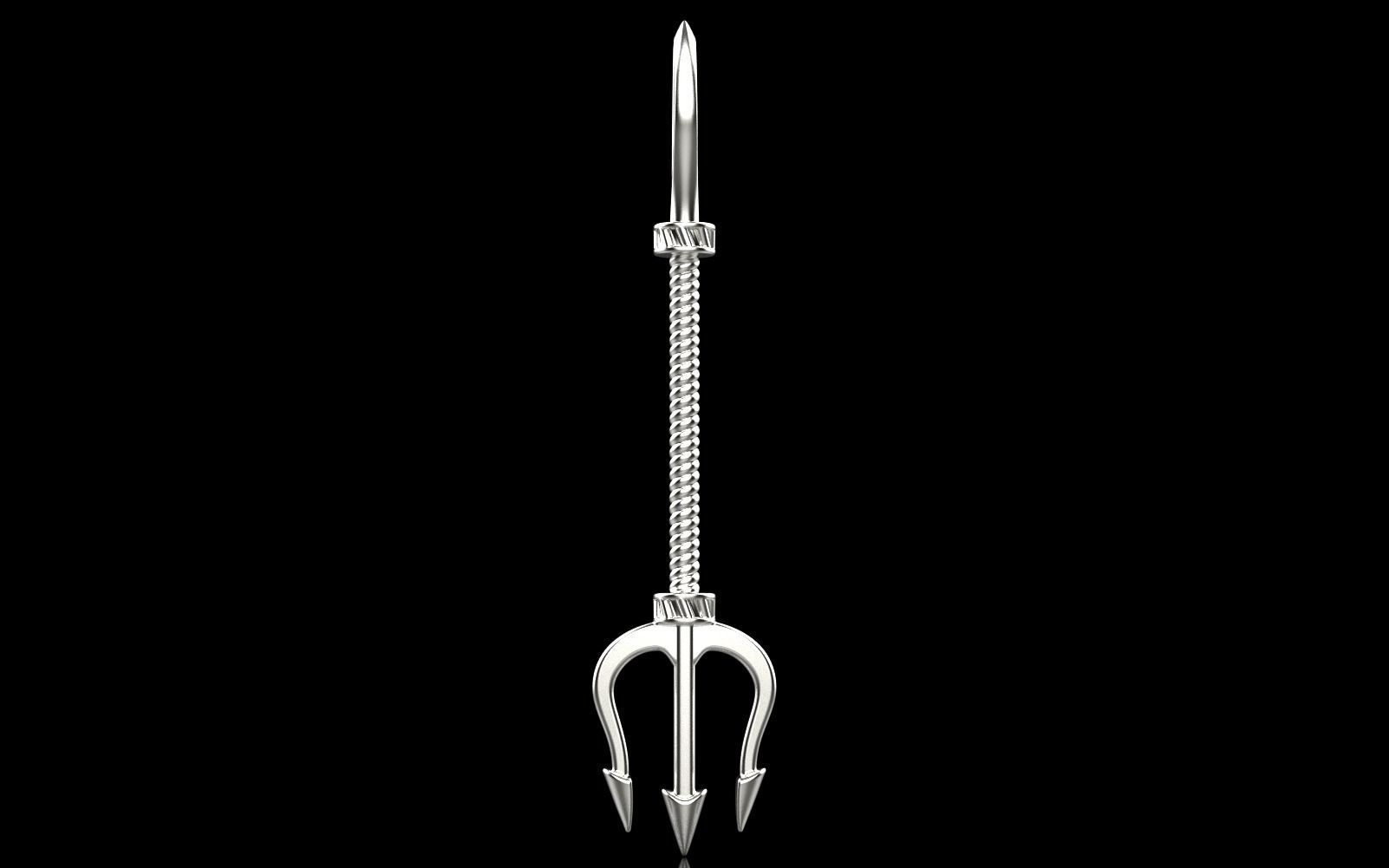 trident pendant model 364 3D print model_14