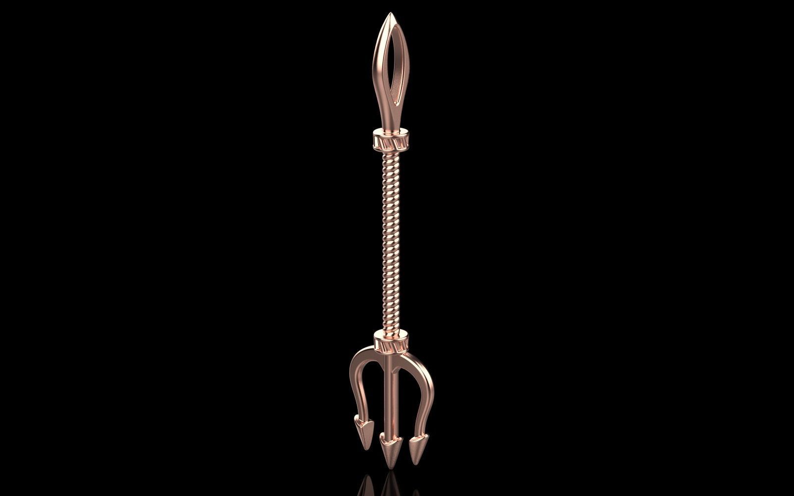 trident pendant model 364 3D print model_19