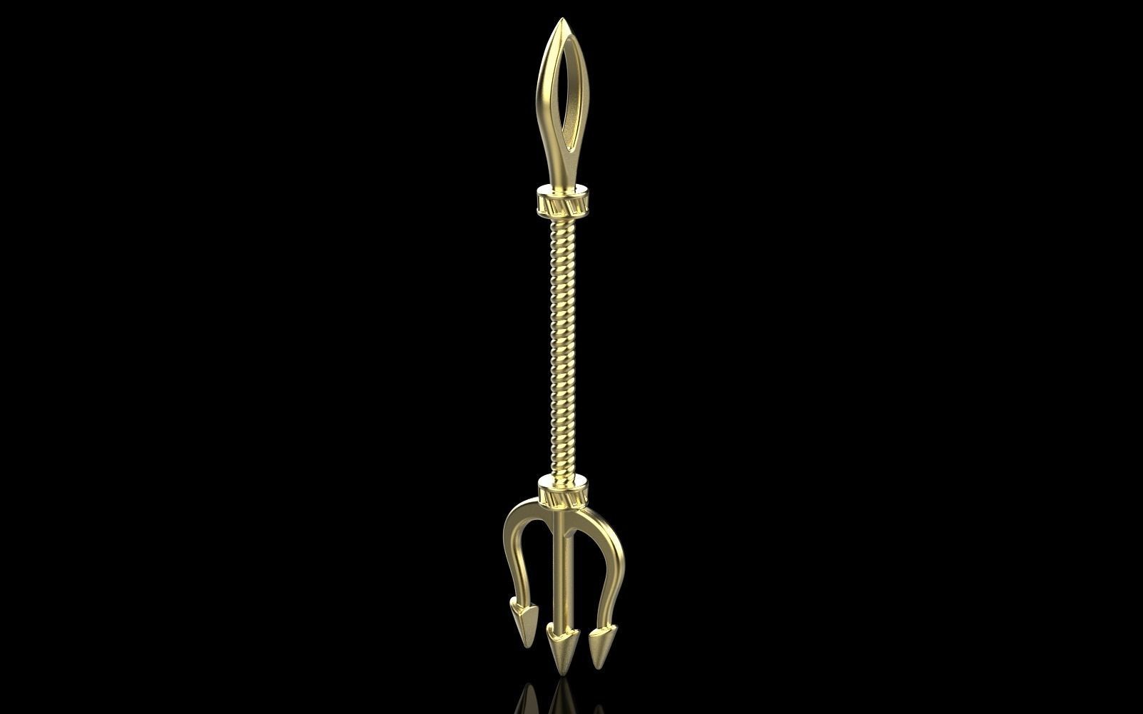 trident pendant model 364 3D print model_20
