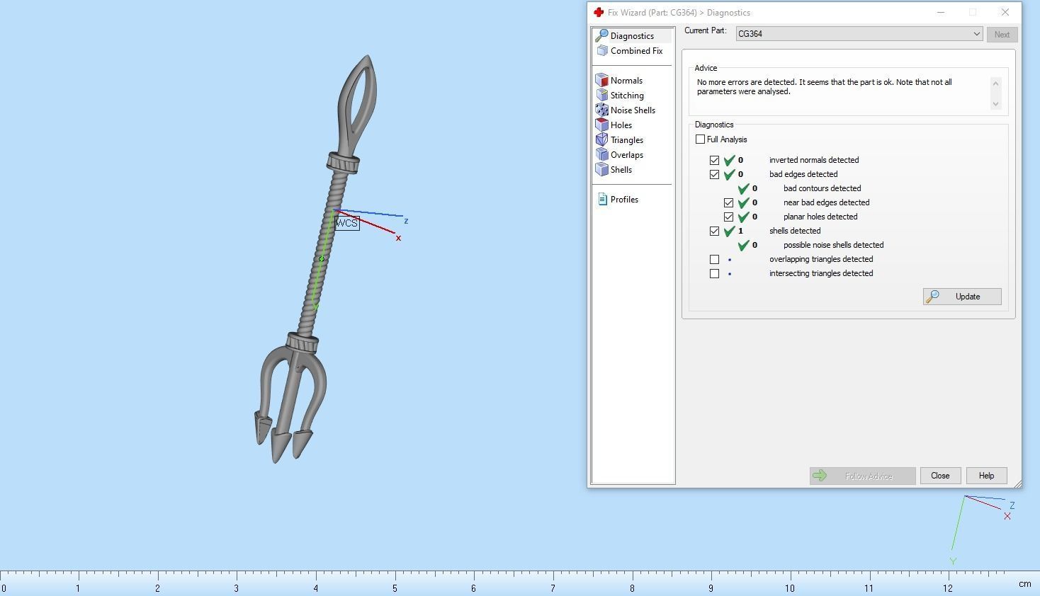 trident pendant model 364 3D print model_4