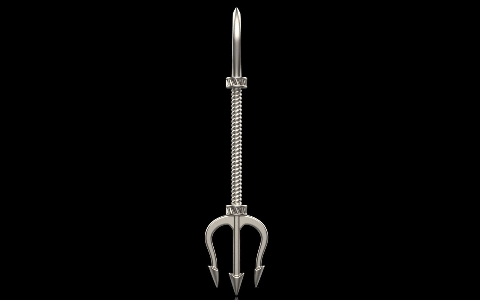trident pendant model 364 3D print model_11